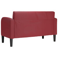 Zweisitzer-Sofa Kunstleder 110cm | weinrot 5