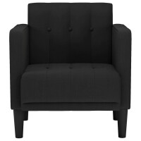 Polster-Sessel mit Armlehnen 70x75cm Stoff | schwarz 3
