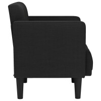 Polster-Sessel mit Armlehnen 70x75cm Stoff | schwarz 4