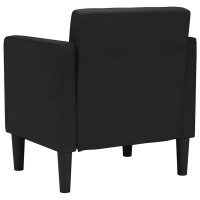Polster-Sessel mit Armlehnen 70x75cm Stoff | schwarz 5