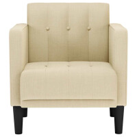Polster-Sessel mit Armlehnen 70x75cm Stoff | creme 3