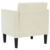 Polster-Sessel mit Armlehnen 70x75cm Samt | creme 5