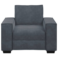 Polster-Sessel mit XL-Armlehne 59cm Samt | dunkelgrau 4