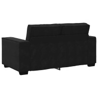 2-Sitzer-Sofa mit XL-Armlehne 120cm Samt | schwarz 6