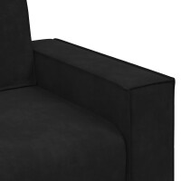 2-Sitzer-Sofa mit XL-Armlehne 120cm Samt | schwarz 7