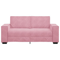 2-Sitzer-Sofa mit XL-Armlehne 140cm Samt | rosa 4