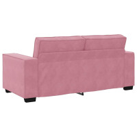 2-Sitzer-Sofa mit XL-Armlehne 140cm Samt | rosa 6