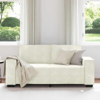 2-Sitzer-Sofa mit XL-Armlehne 140cm Samt | creme 3