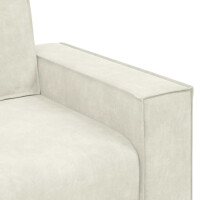 2-Sitzer-Sofa mit XL-Armlehne 140cm Samt | creme 7