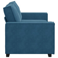 2-Sitzer-Sofa mit XL-Armlehne 140cm Samt | blau 5