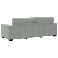 3-Sitzer-Sofa mit XL-Armlehne 180cm Samt | hellgrau 6