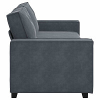 3-Sitzer-Sofa mit XL-Armlehne 180cm Samt | dunkelgrau 5