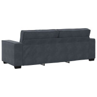 3-Sitzer-Sofa mit XL-Armlehne 180cm Samt | dunkelgrau 6