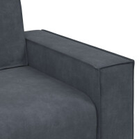 3-Sitzer-Sofa mit XL-Armlehne 180cm Samt | dunkelgrau 7