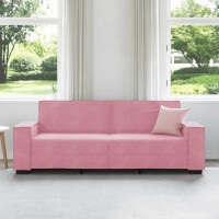 3-Sitzer-Sofa mit XL-Armlehne 180cm Samt | rosa 3