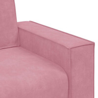 3-Sitzer-Sofa mit XL-Armlehne 180cm Samt | rosa 7