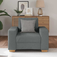 Polster-Sessel mit XL-Armlehne 59cm Stoff | dunkelgrau 3