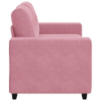 Zweisitzer-Sofa mit Ziersteppung 120cm Samt | rosa 5
