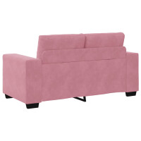 Zweisitzer-Sofa mit Ziersteppung 120cm Samt | rosa 6