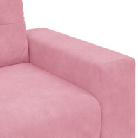 Zweisitzer-Sofa mit Ziersteppung 120cm Samt | rosa 7