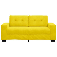 Zweisitzer-Sofa mit Ziersteppung 140cm Samt | gelb 4