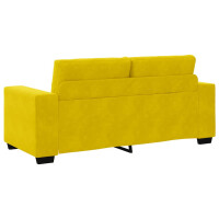 Zweisitzer-Sofa mit Ziersteppung 140cm Samt | gelb 6