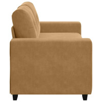 Zweisitzer-Sofa mit Ziersteppung 140cm Samt | braun 5