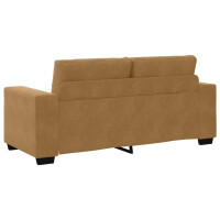 Zweisitzer-Sofa mit Ziersteppung 140cm Samt | braun 6