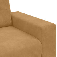 Zweisitzer-Sofa mit Ziersteppung 140cm Samt | braun 7