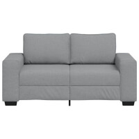 2-Sitzer-Sofa mit breiten Lehnen 120cm Stoff | hellgrau 4