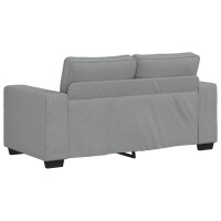 2-Sitzer-Sofa mit breiten Lehnen 120cm Stoff | hellgrau 6