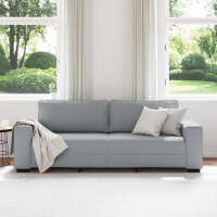 3-Sitzer-Sofa mit breiten Lehnen 180cm Stoff | hellgrau 3
