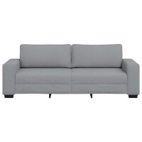3-Sitzer-Sofa mit breiten Lehnen 180cm Stoff | hellgrau 4