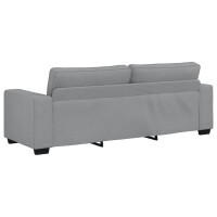 3-Sitzer-Sofa mit breiten Lehnen 180cm Stoff | hellgrau 6