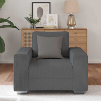 Lehnen-Sessel  59cm Cordstoff | dunkelgrau 3