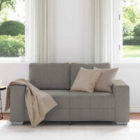 Zweisitzer-Sofa 120cm Bezug Cordstoff | hellgrau 3