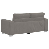 Zweisitzer-Sofa 140cm Bezug Cordstoff | hellgrau 6