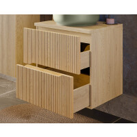 Bad Waschplatz STEINFJORD 60cm Schubfächer | Einbaubeck