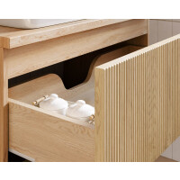 Bad Waschplatz STEINFJORD 80cm Schubfächer | Einbaubeck