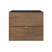 Bad-Set TALINA 120cm 2-teilig | Aufsatzbecken schwarz | oak-