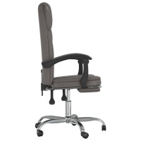 Bürostuhl mit Liegefunktion Kunstleder | grau 4