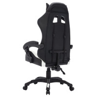 Gaming-Stuhl mit RGB LED-Leuchten Kunstleder | weiß-sc