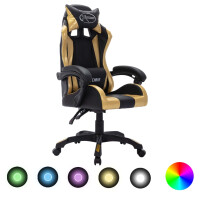 Gaming-Stuhl mit RGB LED-Leuchten Kunstl gallery