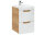 Waschplatz ARUBA mit 2 Schubladen 40cm Breite - amerikanische Eiche - weiß hochglanz