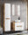 Badezimmer Waschplatz ARUBA 40cm | mit Einbau-Waschbecken | eiche-weiß