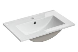 Badezimmer Waschplatz ARUBA 50cm | mit Einbau-Waschbecken | eiche-weiß