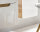 Waschplatz ARUBA mit 2 Schubladen 50cm Breite - amerikanische Eiche - weiß hochglanz