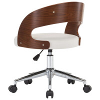 Design Besucherstuhl Bugholz und Kunstleder | weiß 5