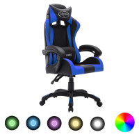 Gaming-Stuhl mit RGB LED-Leuchten Kunstl gallery