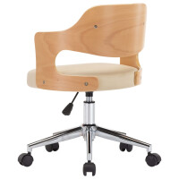 Design Besucherstuhl Bugholz hell & Kunstleder | creme 5